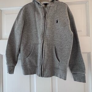 Polo Ralph Lauren Fleece Logo Gray Kids Hoodie size 7